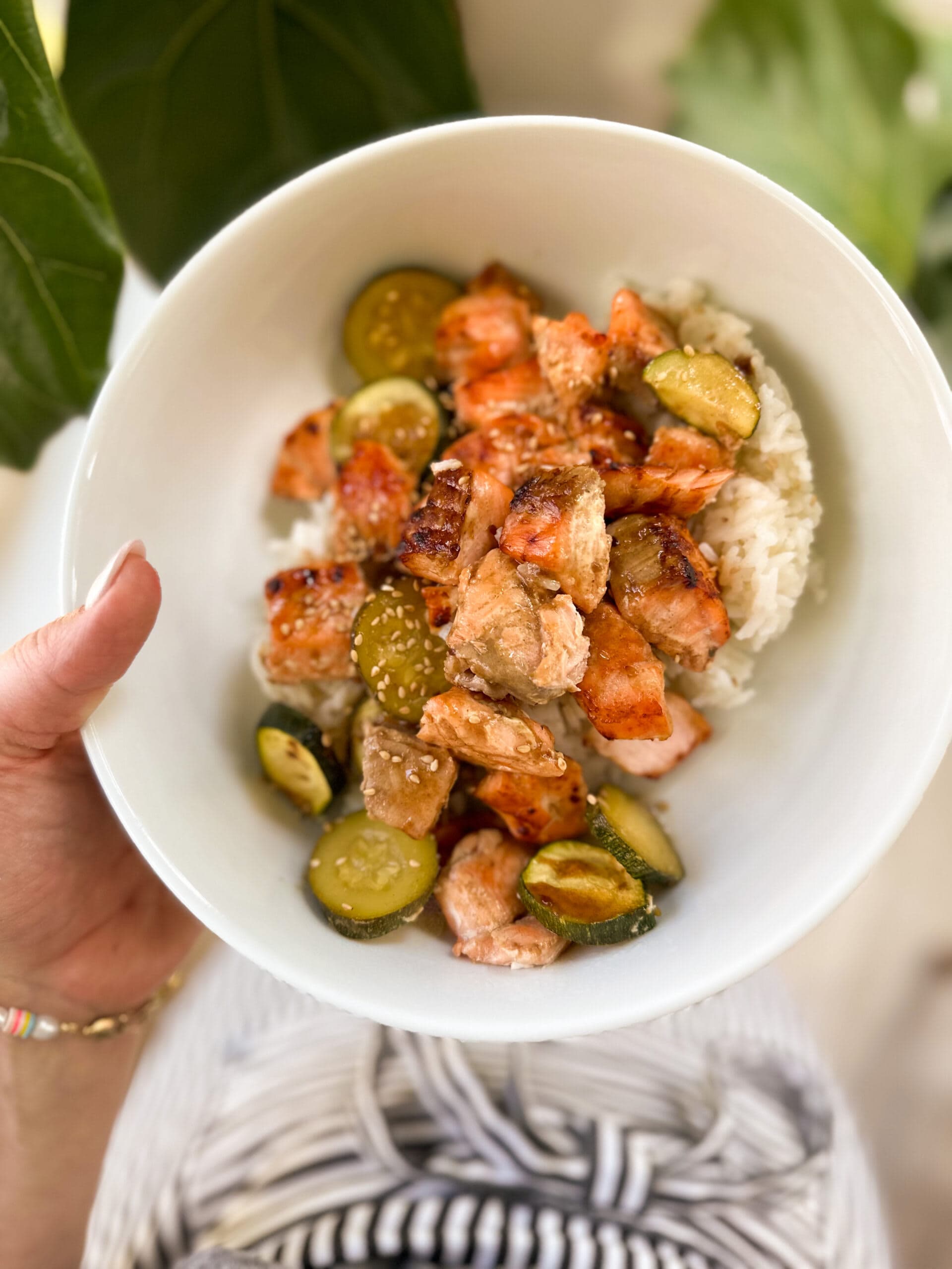 Sheet Pan Teriyaki Salmon with Coconut Rice
